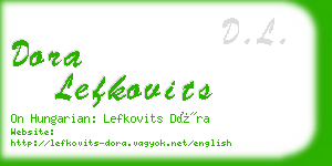 dora lefkovits business card